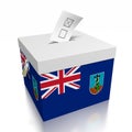 Montserrat - ballot box, voting concept - 3D illustration