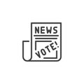 The Voting News line icon