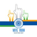 Voting and polling indian election campain poster Royalty Free Stock Photo