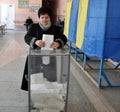 Voting in the polling station in Ukraine Royalty Free Stock Photo