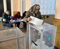 Voting in the polling station in Ukraine Royalty Free Stock Photo