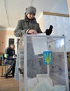 Voting in the polling station in Ukraine Royalty Free Stock Photo