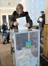 Voting in the polling station in Ukraine Royalty Free Stock Photo