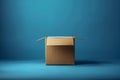 Voting process ballot box and paper on blue background for election and referendum events Royalty Free Stock Photo