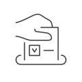 Voting process line outline icon