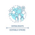 Voting rights turquoise concept icon Royalty Free Stock Photo