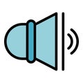 Voting speaker icon vector flat