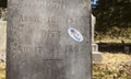 Voting sticker in a graveyard Royalty Free Stock Photo