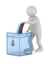 Voting on white background. Isolated 3D illustration