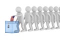 Voting on white background. Isolated 3D illustration