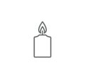 Votive Candle Line Icon Royalty Free Stock Photo