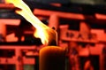 Fushimi Inari Shrine`s candle and votive Torii, Kyoto Japan