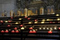 Votive candles, Basilique Notre Dame de la Garde, Marseille, Bouches-du-Rhone, Provence-Alpes-Cote d`Azur Royalty Free Stock Photo