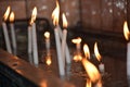 Votive candles in the church Royalty Free Stock Photo