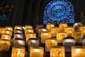 Votive candles at Notre Dame, Paris, France