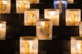 Votive candles at Notre Dame, Paris, France