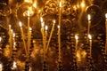 Votive candles in the Pokrovsky cathedral, Ivano Frankivsk, Ukraine