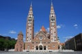 The Votive Church and Cathedral of Our Lady of Hungary is a twin-spired roman catholic cathedral in Szeged, Hungary. It lies on Do Royalty Free Stock Photo