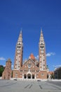 The Votive Church and Cathedral of Our Lady of Hungary is a twin-spired roman catholic cathedral in Szeged, Hungary. It lies on Do Royalty Free Stock Photo