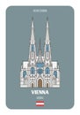 Votive Church in Vienna, Austria. Architectural symbols of European cities