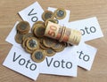 `Voto` in portuguese: Vote, political corruption in Brazil and the purchase of votes in elections.