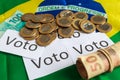 `Voto` in portuguese: Vote, political corruption in Brazil and the purchase of votes in elections.