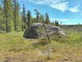 Vottovaara Karelia - stone in the swamp