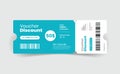 Voucher design illustration promotion coupon. Royalty Free Stock Photo