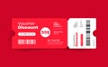 Voucher design illustration promotion coupon. Royalty Free Stock Photo