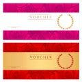 Voucher (Gift certificate, Coupon) template. Rose Royalty Free Stock Photo