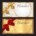 Voucher, Gift certificate, Coupon template Royalty Free Stock Photo
