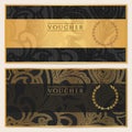 Voucher, Gift certificate, Coupon, ticket. Pattern Royalty Free Stock Photo