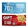 Voucher Template Vector. For Banner, Discount Card. Horizontal Card. And Gifts. Holidays Advertisement. Gift Certificate Royalty Free Stock Photo