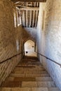 Old stairs in Chateau du Clos de Vougeot