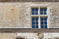 Sundial on the wall