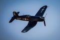 Vought F4U Corsair Navy Airplane under a blue sky