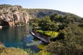 Vouliagmeni Thermal Radonic Mineral Water Lake near Athen Greece Royalty Free Stock Photo