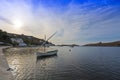 Vourkari bay at Kea island Royalty Free Stock Photo