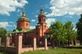 Vovchansk, Ukraine - April 24, 2018: Eastern Orthodox Church of Myrrhbearers on central square in Volchansk, a Ukrainian city in