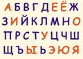 Vowels and consonants letters in the Russian alphabet