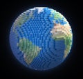 Voxel Earth Royalty Free Stock Photo