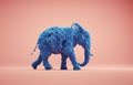 Voxel elephant. Growth and complexity concept