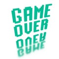 Voxel Low Poly Old Video Game Font Words - Game Over Isometric 3D Pixel Art for Design Project