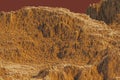 Voxels mountains computer generated landscape Royalty Free Stock Photo
