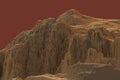 Voxels mountains computer generated landscape Royalty Free Stock Photo