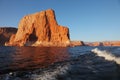 The voyage by boat on Lake Powell