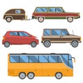 Voyage Cars Set Royalty Free Stock Photo