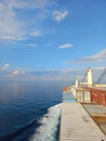 Voyage of container ship Royalty Free Stock Photo