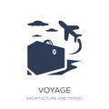 voyage icon. Trendy flat vector voyage icon on white background