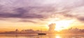 Sunset Sunrise Kenyan Oceanscape Landscape In Nature Boat Sailing On The Water In The Indian Ocean